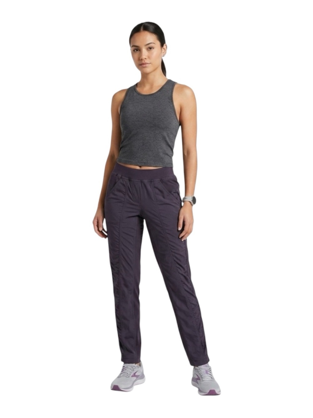 Lululemon Dance Studio Pants Sz 2 PurpleClassic Fit Ruched Athleisure Comfort